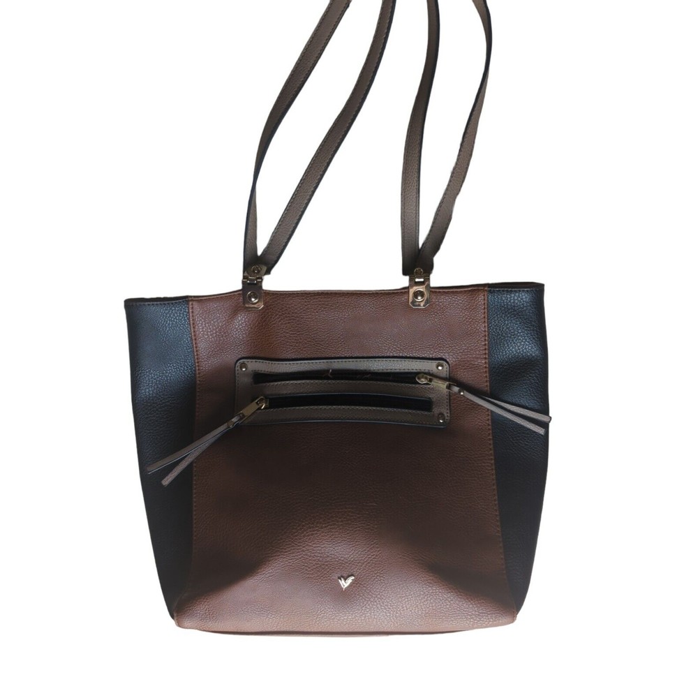 Lily & Ivy Black & Tan Black & Brown Shoulder Satchel Purse Medium Large